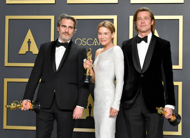 Joaquin Phoenix winner of the Actor in a Leading Role award for “Joker” Renée Zellweger winner of the Actress in a Leading Role award for “Judy” and...