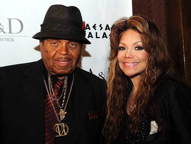 Joe Jackson and his daughter La Toya Jac