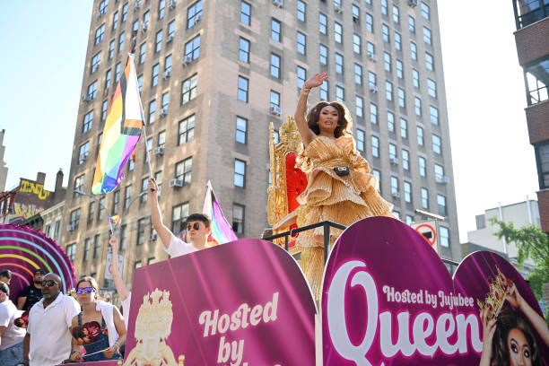 NY: Wondery's Queen Of Hearts Podcast Celebrates At NYC Pride March With Host Jujubee