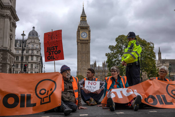 GBR: 'Just Stop Oil' Protest In Westminster