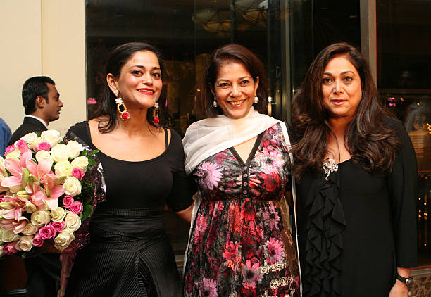 Kalli Purie with Tina Ambani and Rekha Purie at the launch of Kalli Purie`s book Confessions of a Serial Dieter in Mumbai on Saturday January 7 2012