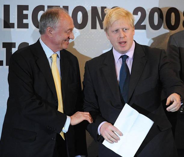 Image result for ken livingstone - boris johnson mayoryal election 2008