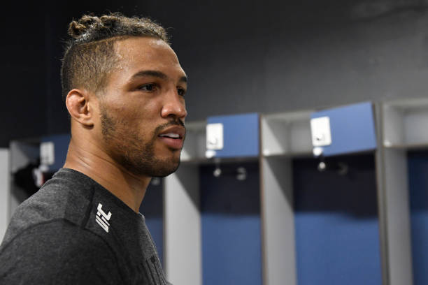 Kevin Lee warms up prior to his fight during the UFC Fight Night event on March 14, 2020 in Brasilia, Brazil.