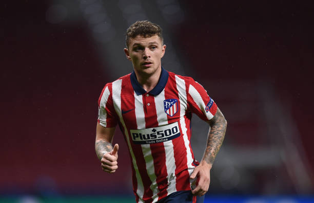 Kieran Trippier of Club Atletico de Madrid runs to take a corner kick during the UEFA Champions League Group A stage match between Atletico Madrid...