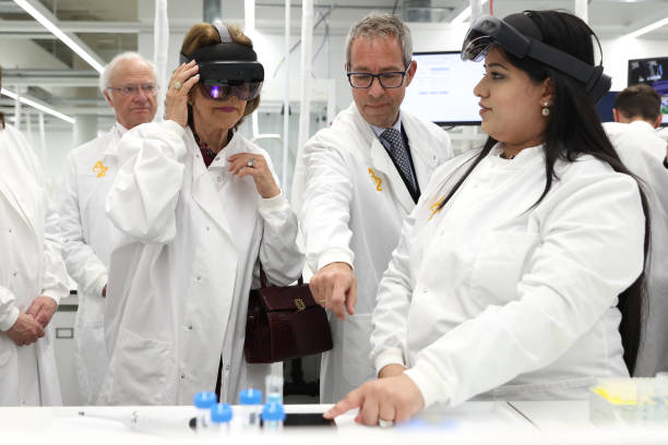 GBR: The King And Queen Of Sweden Visit AstraZeneca's Discovery Centre In Cambridge