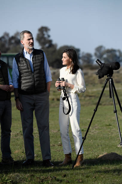 King Felipe VI and Queen Letizia of Spain visit Doñana National Park during the 50th anniversary commemoration of the Doñana National Park on...