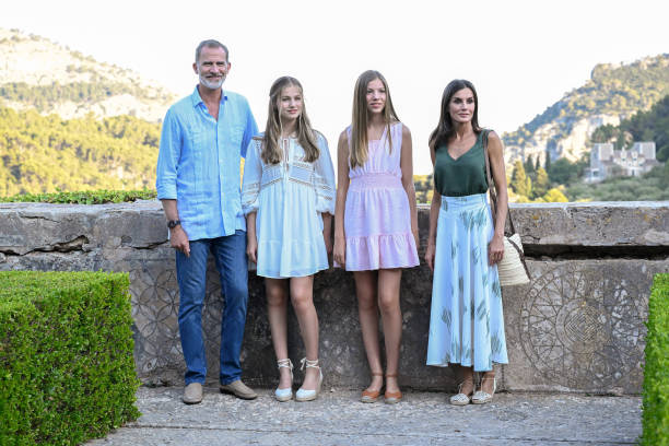 ESP: Spanish Royal Family Visit The Cartuja Of Valldemossa