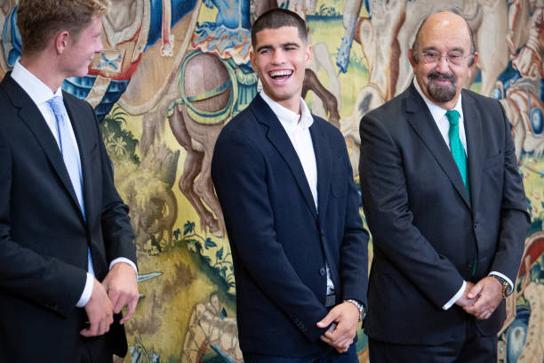 ESP: King Felipe Of Spain Receives Spanish Tennis Winners At US Open 2022