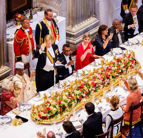 NLD: Dutch Royals Attend The Gala Diner For Diplomatic Corps At Royal Palace In Amsterdam