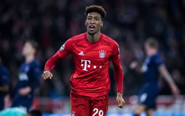 Coman mở tỷ số. Ảnh: Getty Kết quả Bayern Munich vs Tottenham, Bayern Munich, Tottenham, cup c1 châu âu, champions league
