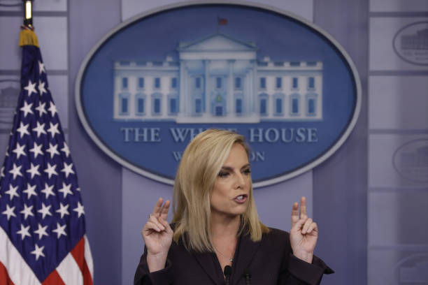 Homeland Security Secretary Kirstjen Nielsen Discusses Border Protection During Press Briefing