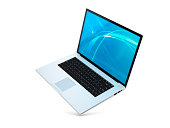 Laptop floating angled Open