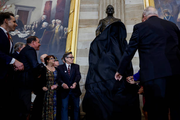 DC: Dedication Ceremony Held For Harry Truman Statue In Capitol Rotunda