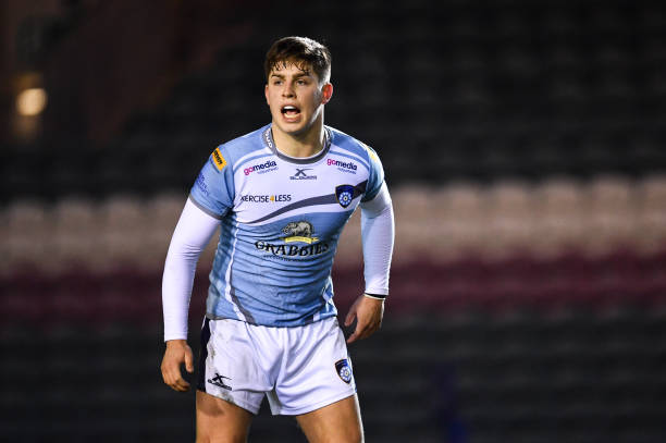 Leicester , United Kingdom - 19 January 2019; Dan Lancaster of Yorkshire Carnegie during the Under 18 league fixture between Leicester Academy and Yorkshire Carnegie at Welford Road in Leicester, England. (Photo By Ramsey Cardy/Sportsfile via Getty Images)