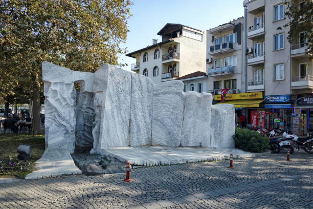 &quot;Liberation way&quot; sculpture at Selcuk town square in Aegean Turkey.