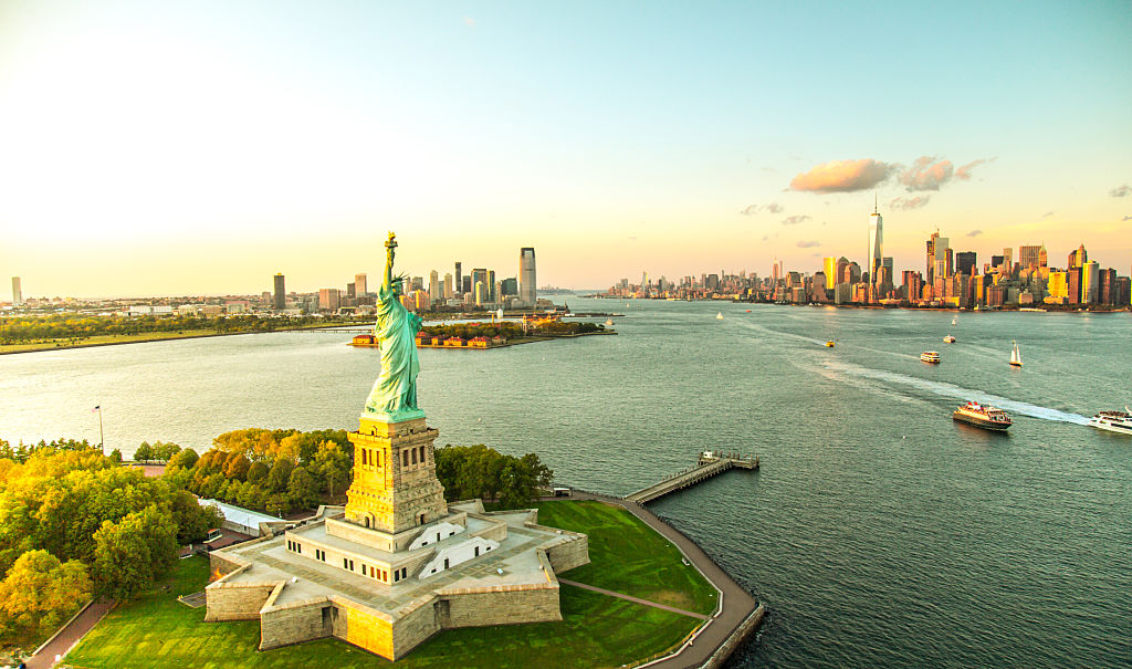 Liberty Island Overlooking Manhattan
