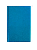 Light blue plain hardcover book front cover upright vertical