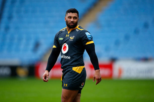  COVENTRY, ENGLAND - JANUARY 31: Lima Sopoaga of Wasps looks on during the Gallagher Premiership Rugby match between Wasps and Harlequins at Ricoh Arena on January 31, 2021 in Coventry, England