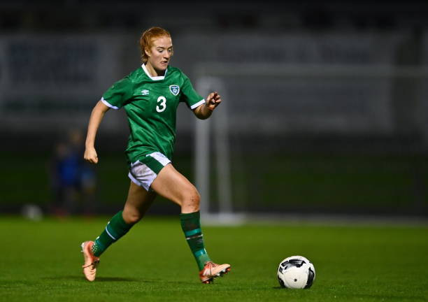 Limerick , Ireland - 20 October 2021; Shauna Brennan of Republic of Ireland during the UEFA Women's U19 Championship Qualifier match between Republic...