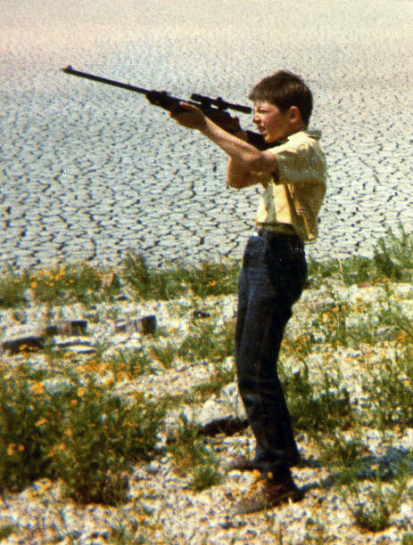 Little Boy Shooting An Air-Rifle - London, England, 1972