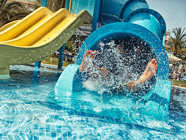 little girl in water park picture