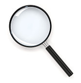 Magnifying glass 3d rendering