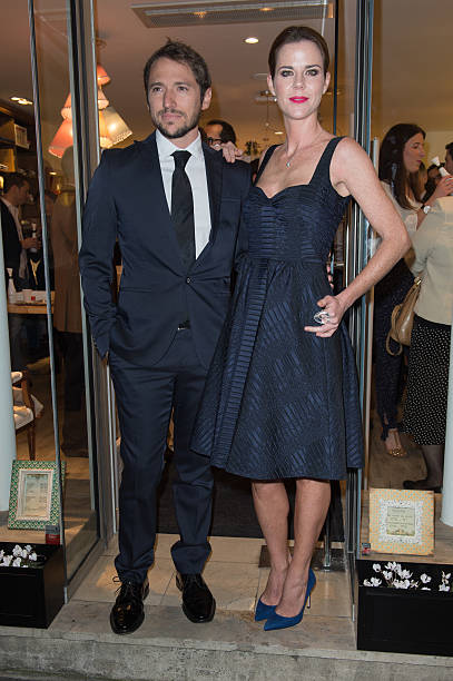 Manuel Martos and Amalia Bono attend the 'Dolores Promesas' Opening Store in Paris on October 31 2014 in Paris France