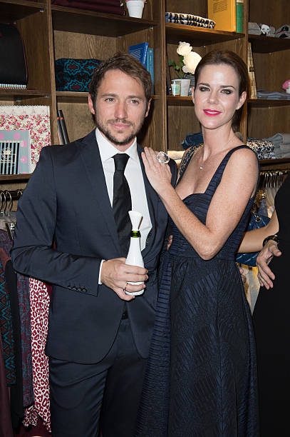 Manuel Martos and Amalia Bono attend the 'Dolores Promesas' Opening Store in Paris on October 31 2014 in Paris France