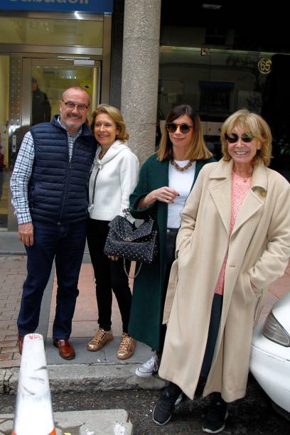 Manuel Ximenez Alba Santana Ximenez and Mila Ximenez are seen on December 20 2019 in Madrid Spain