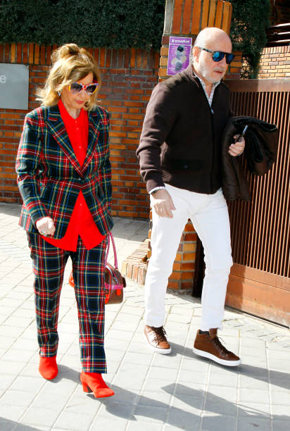Maria Teresa Campos and Jose Carlos Bernal are seen on February 27 2020 in Madrid Spain