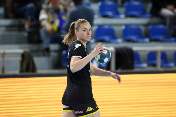 Marie Charlotte Rittore of Toulon during the handball women's French cup match between Metz and Toulon on April 26, 2017 in Metz, France.
