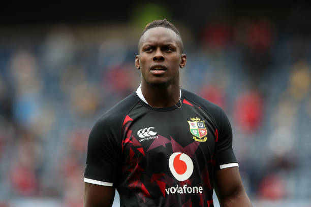 EDINBURGH, SCOTLAND - JUNE 26: Maro Itoje of the Lions warms up prior to the 1888 Cup match between the British & Irish Lions and Japan at BT Murrayfield Stadium on June 26, 2021 in Edinburgh, Scotland. (Photo by Ian MacNicol/Getty Images)
