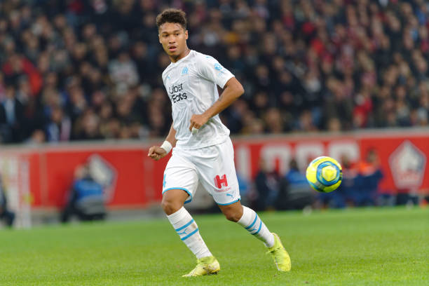 Marseille's Boubacar Kamara during the Ligue 1 match between Lille OSC and Olympique Marseille at Stade Pierre Mauroy on February 16 2020 in Lille...