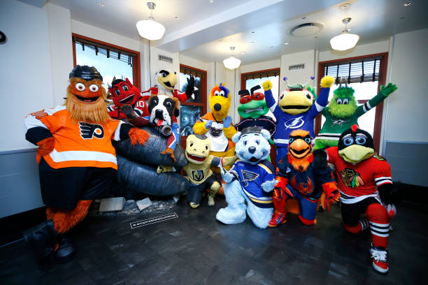NY: NHL Mascots At Empire State Building