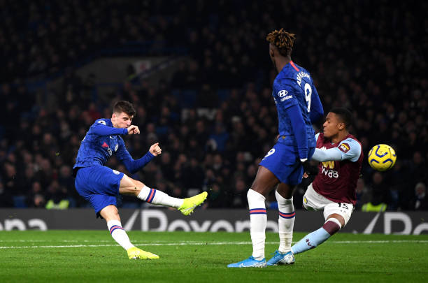 Mount ghi bàn cho Chelsea. Ảnh: Getty Kết quả Chelsea vs Aston Villa, Chelsea, Aston , ngoại hạng anh