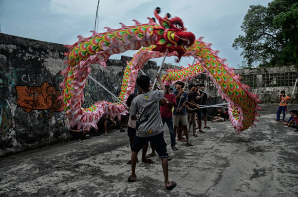 IDN: Practice Session Dragon Dance For Lunar New Year In Indonesia