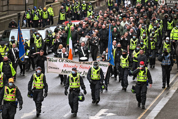GBR: West of Scotland Band Alliance Bloody Sunday March for Justice - 50th Anniversary