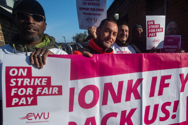GBR: CWU Members Working For Royal Mail Stike Over Pay And Conditions