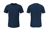 men's short-sleeve t-shirt mockup in front and back views