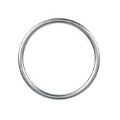 Metal ring isolated on white background.