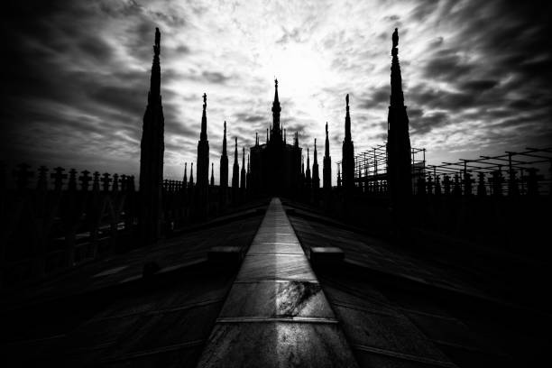 Milano Duomo il tetto silhouette