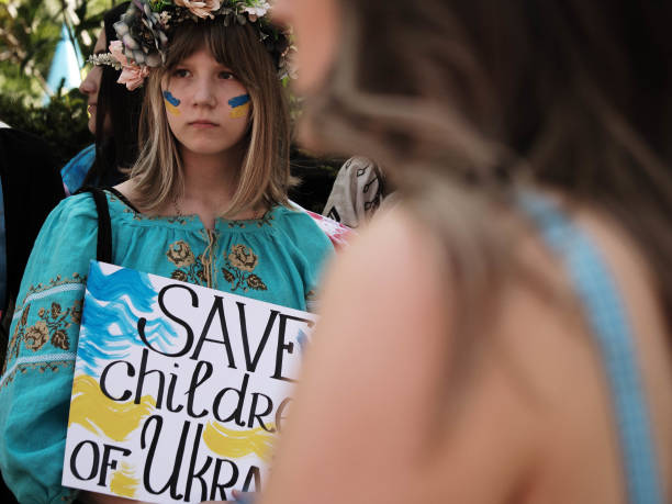 GBR: Mothers' March For Ukrainian Children