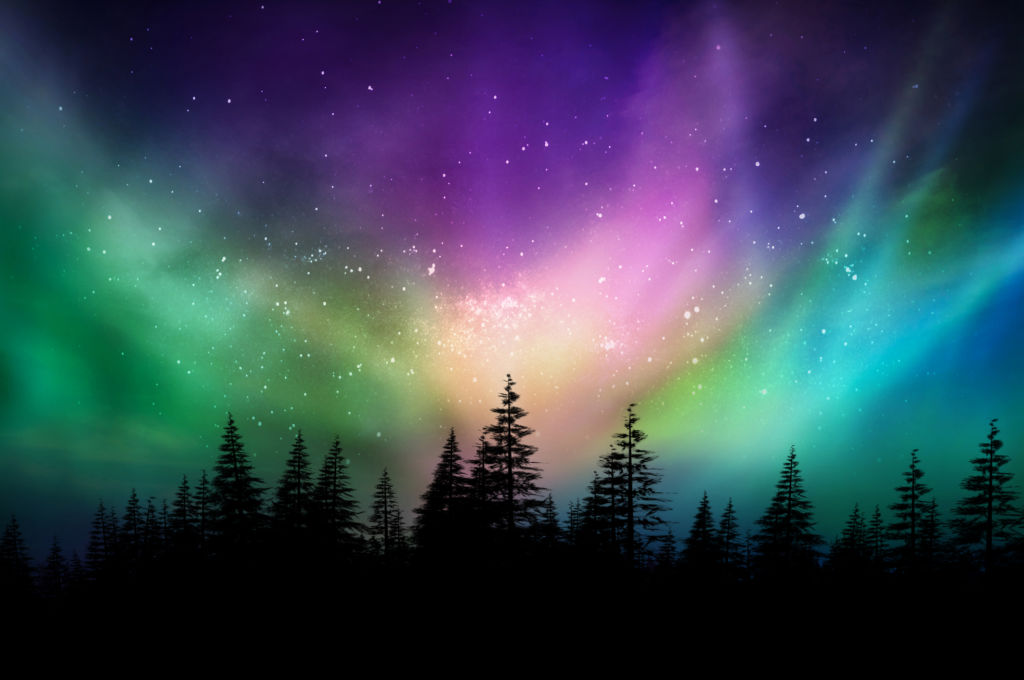 Multicolored Northern Lights
