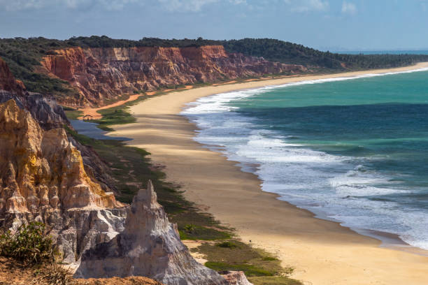 Natural Cliffs at Gunga Beach, Alagoas, Brazil