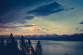 Nature - Flathead Lake Montana Sunset Dusk