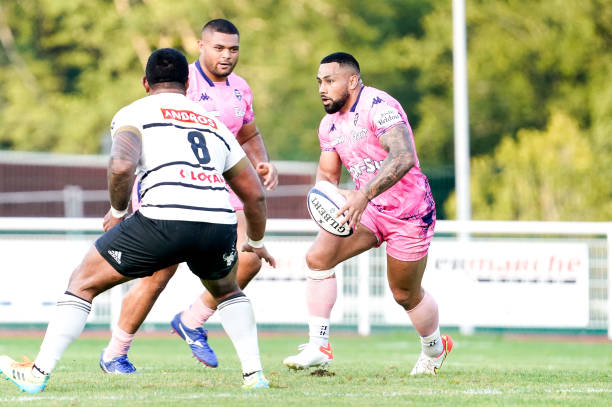 Ngani LAUMAPE of Paris during the Friendly match between Brive and Stade Francais on August 13, 2021 in Tulle, France. (Photo by Hugo Pfeiffer/Icon Sport via Getty Images)