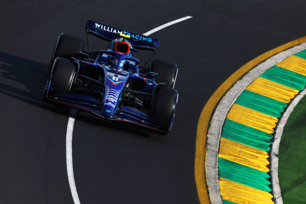 Nicholas Latifi of Canada driving the Williams FW44 Mercedes on track during the F1 Grand Prix of Australia at Melbourne Grand Prix Circuit on April...