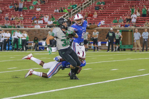 north-texas-mean-green-wide-receiver-michael-lawrence-gains-yards-picture-id845118814