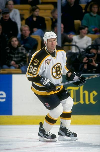 nov-1998-defenseman-grant-ledyard-of-the-boston-bruins-in-action-the-picture-id72571149