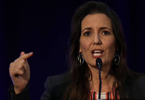 Oakland Mayor Libby Schaaf speaks during the 2016 Cannabis Business Summit & Expo on June 22, 2016 in Oakland, Schaaf delivered the closing address...